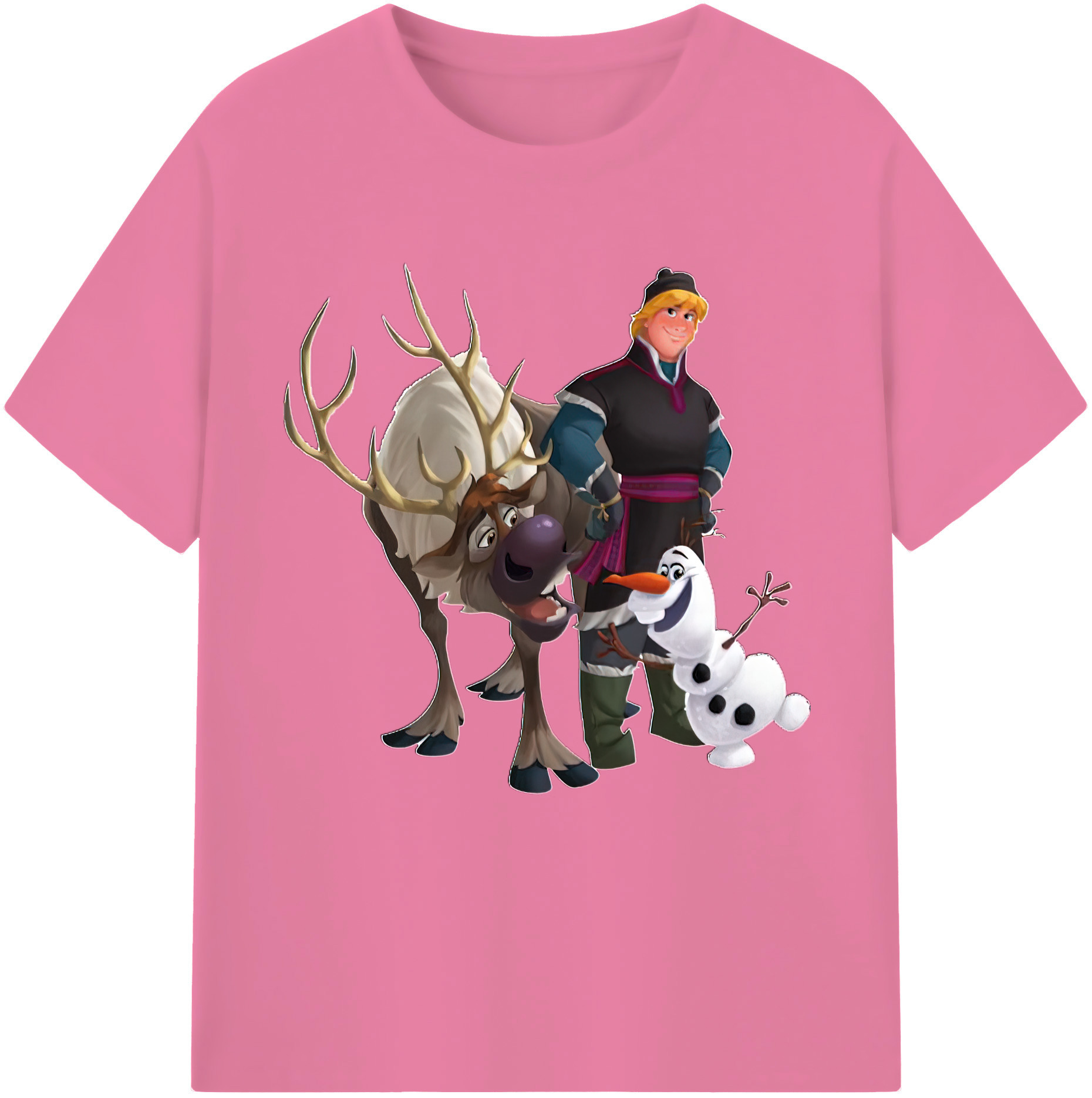 （画像用） アナと雪の女王 アンナ エルサ Frozen Anna Elsa 綿100％半袖Tシャツ（フロントプリント）